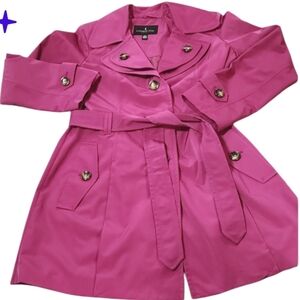 Purple Vintage Med London Fog Dress Jacket Coat Rare Color